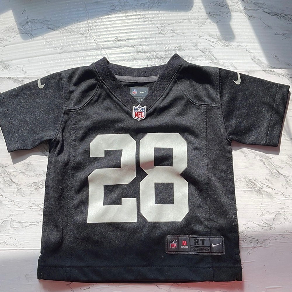 NFL NIKE JACOBS #28 BLACK TODDLER 2T JERSEY IN EXCELLENT CONDITION